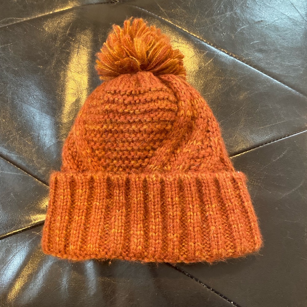 Orange Fleece lined beanie